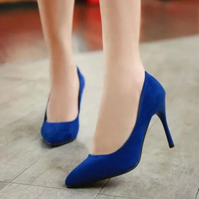 Пикантные женские модные тонкие туфли-лодочки с острым носком летние туфли из