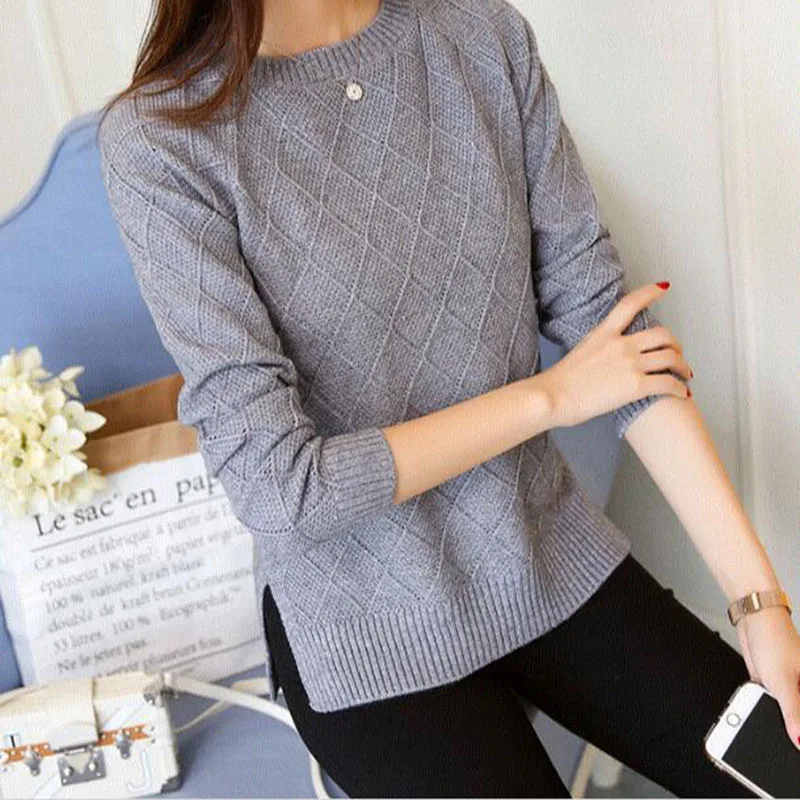 2018 new thick Warm Autumn Winter Women Sweater Fashion casual Knitted ladies Tops Long Sleeve Female Pullovers AC327 | Женская одежда