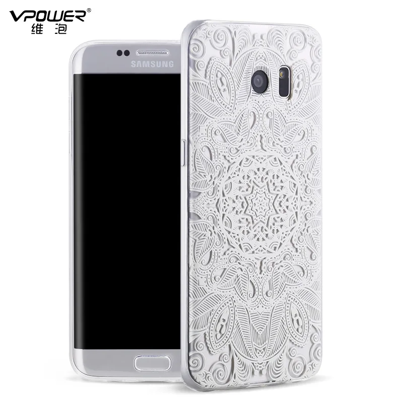 Силиконовый чехол Vpower 3d с милым рельефным рисунком для samsung galaxy s7 / edge мягкий