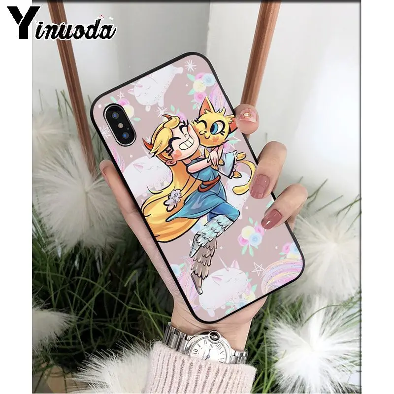 Yinuoda Star vs the Forces of Evil Силиконовый ТПУ мягкий черный чехол для телефона для Apple iPhone 8 7 6 6S Plus X XS MAX 5 5S SE XR