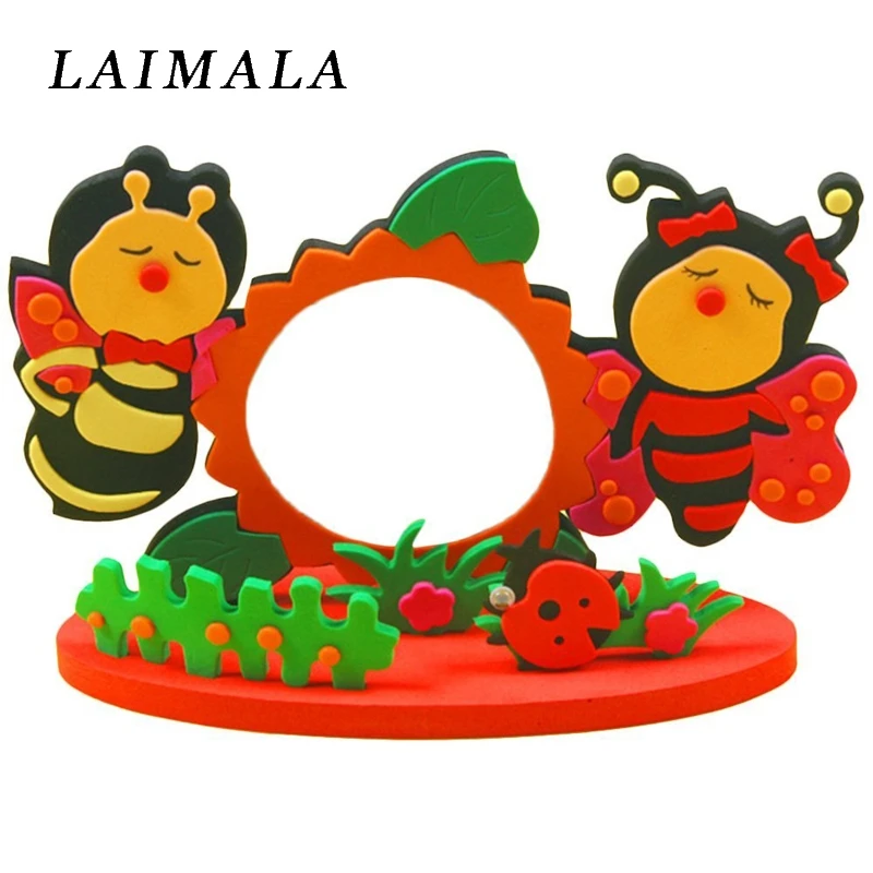 Легкие поделки EVA липкая наклейка животные фоторамки рамка пенопластовые