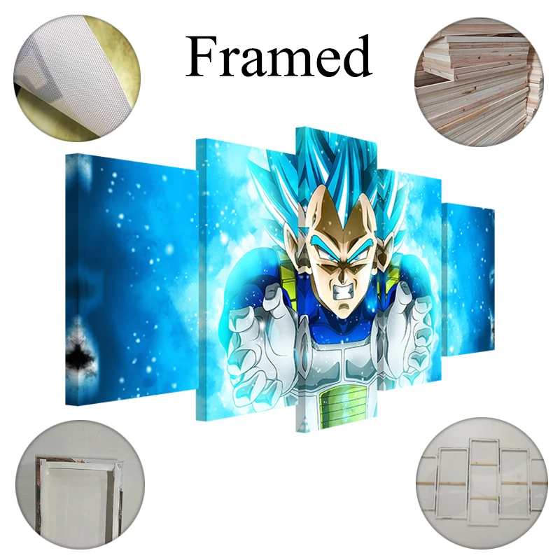 YPHYHD 5 шт. Вегета Холст Картина Современная Настенная живопись Драконий жемчуг с