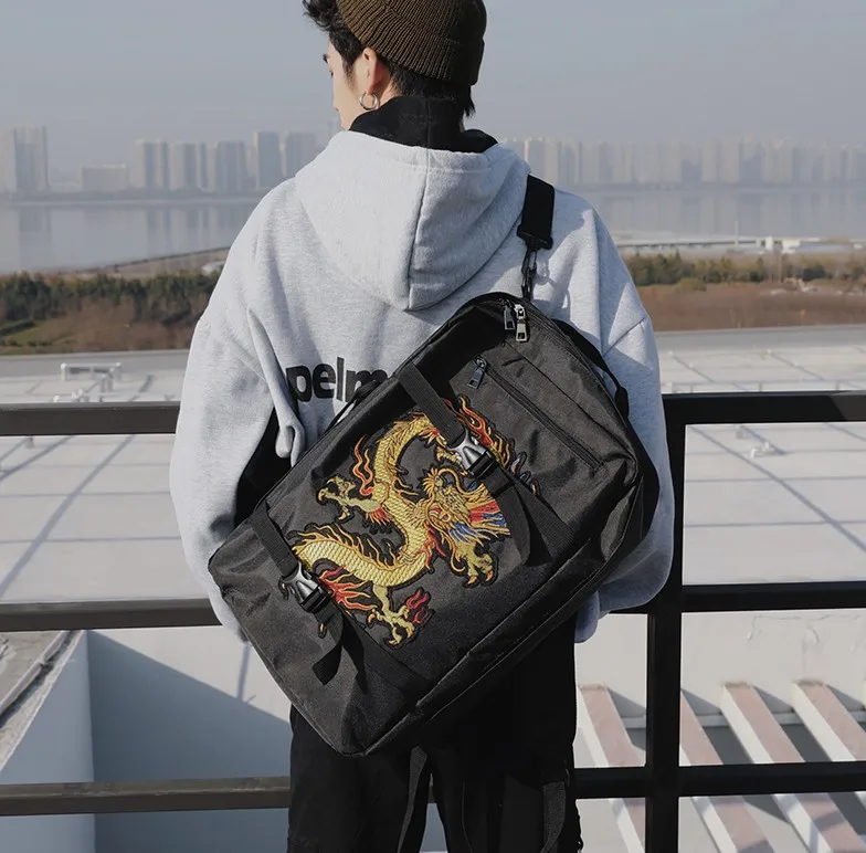 Скейтборд с изображением дракона сумка в китайском стиле рюкзак внутренним
