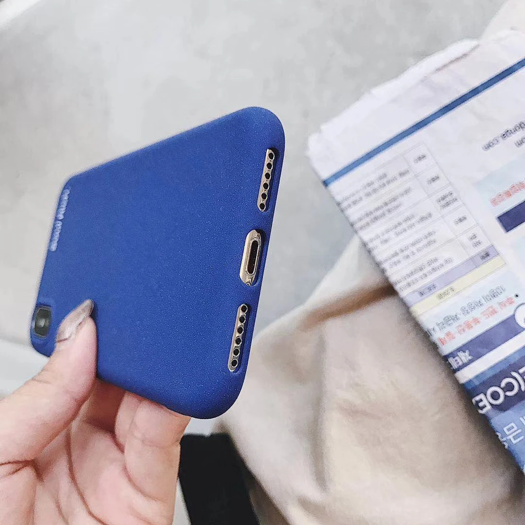 Slim Matte Sand Texture Words TPU Frosted Case for iphone 7 Cover Soft On For SE 5 5S 6S 6 8 Plus X Shell Phone |