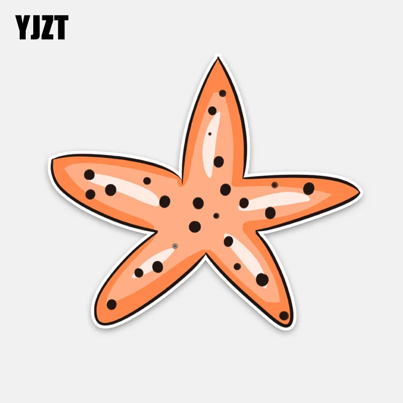 

YJZT 15.2CM*13.2CM Cartoon Marine Life Starfish Car Sticker Decal Decoration PVC Accessories 5-0357