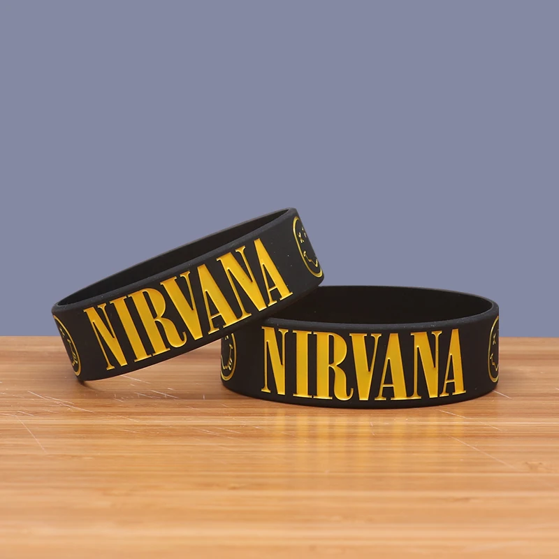 Рок-Группа NIRVANA широкая версия силиконовые браслеты звезда силиконовый браслет