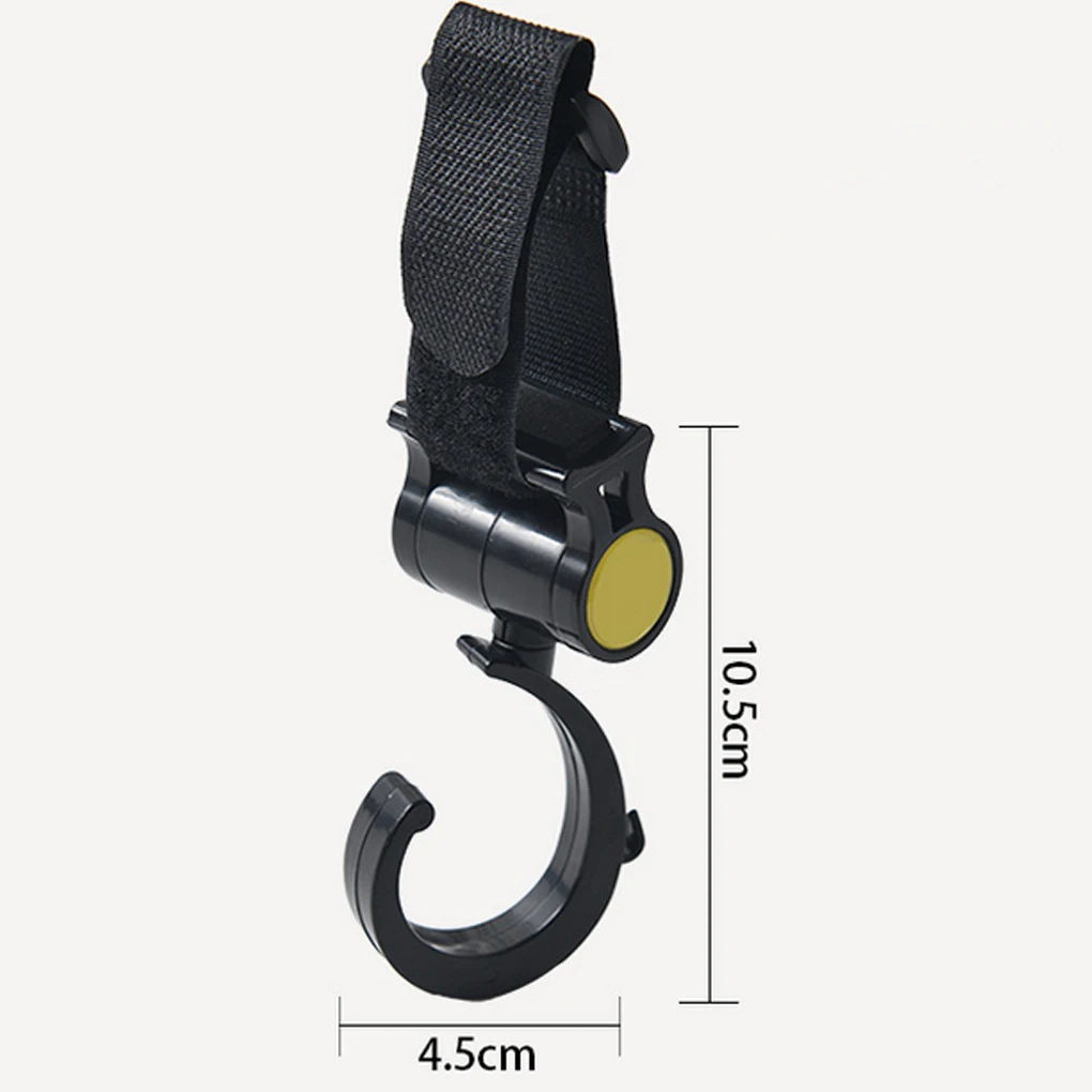 Conjunto de ganchos para cochecito de beb&eacute;, bolsa de pa&ntilde;ales giratoria 360, COLGADOR PARA cochecito de beb&eacute;, 2 unids/set-3