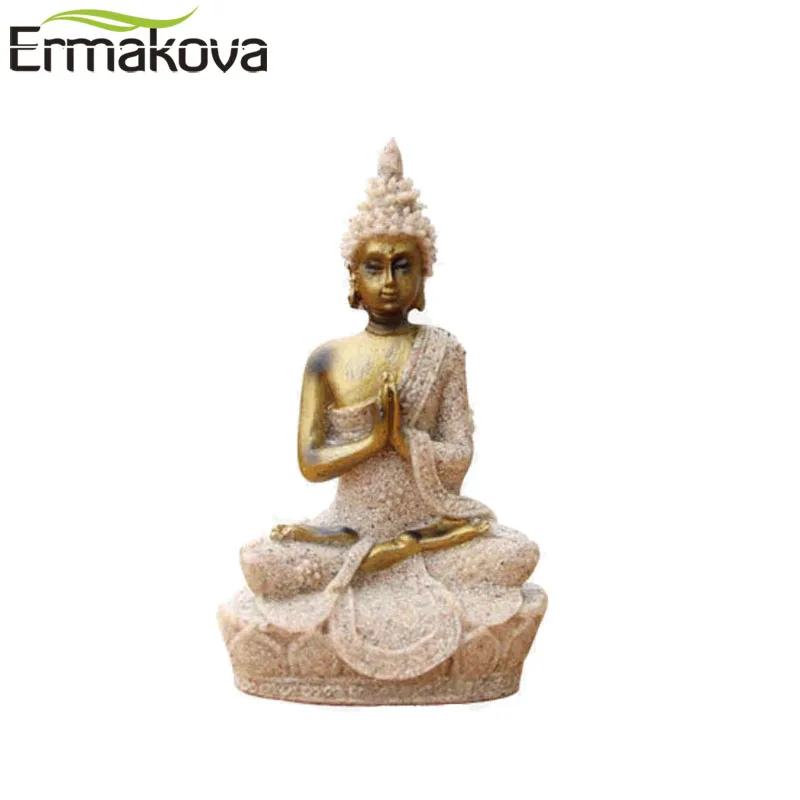 Статуя Будды из тайского песчаника ERMAKOVA Fengshui Luck индуическая скульптура ручной
