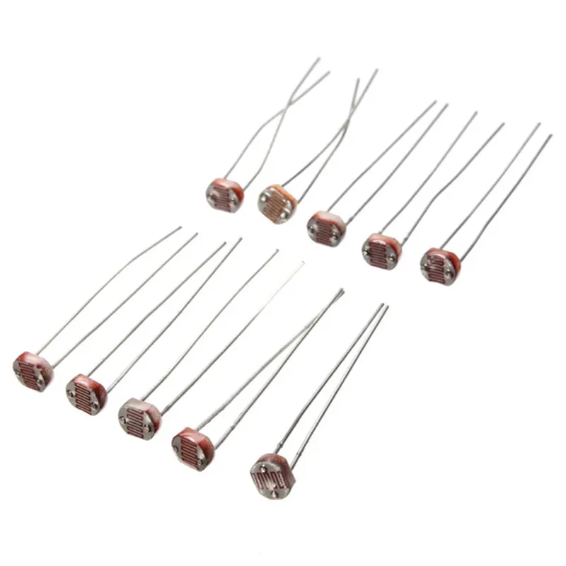 Фоторезистор GL5528 LDR фоторезистор 5 мм 150 В постоянного тока 100 мВт 10 шт.|photo resistor|ldr