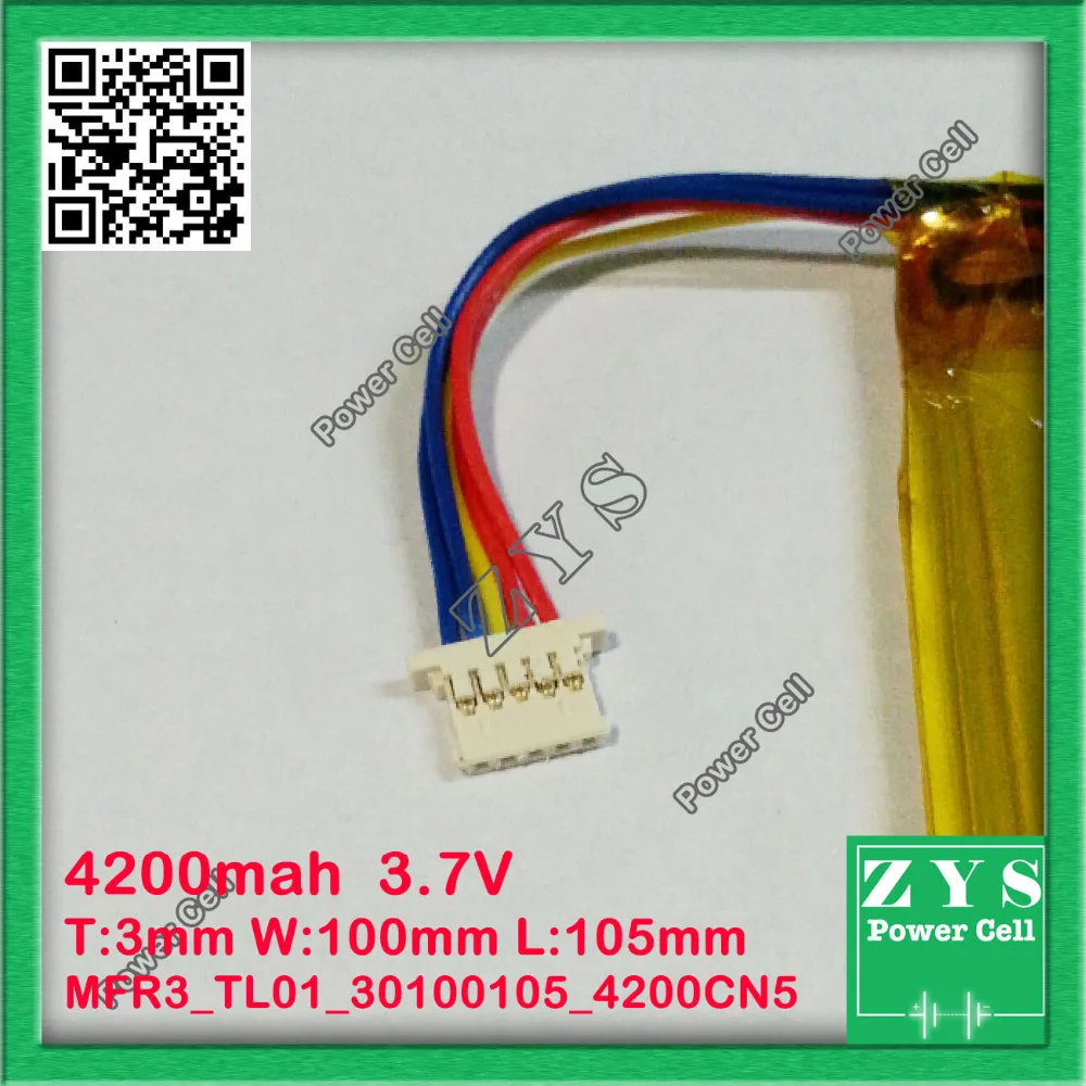 С 5-контактным разъемом полимерная литий-ионная батарея 3 7 в 30100105 может быть