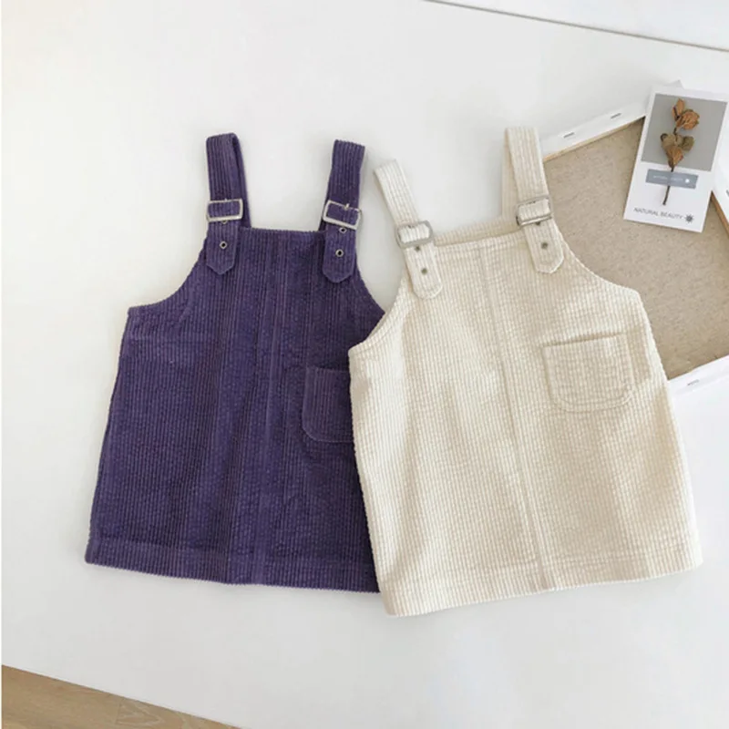 Детская брендовая одежда 2019 Демисезонный для маленьких девочек вельвет хлопок