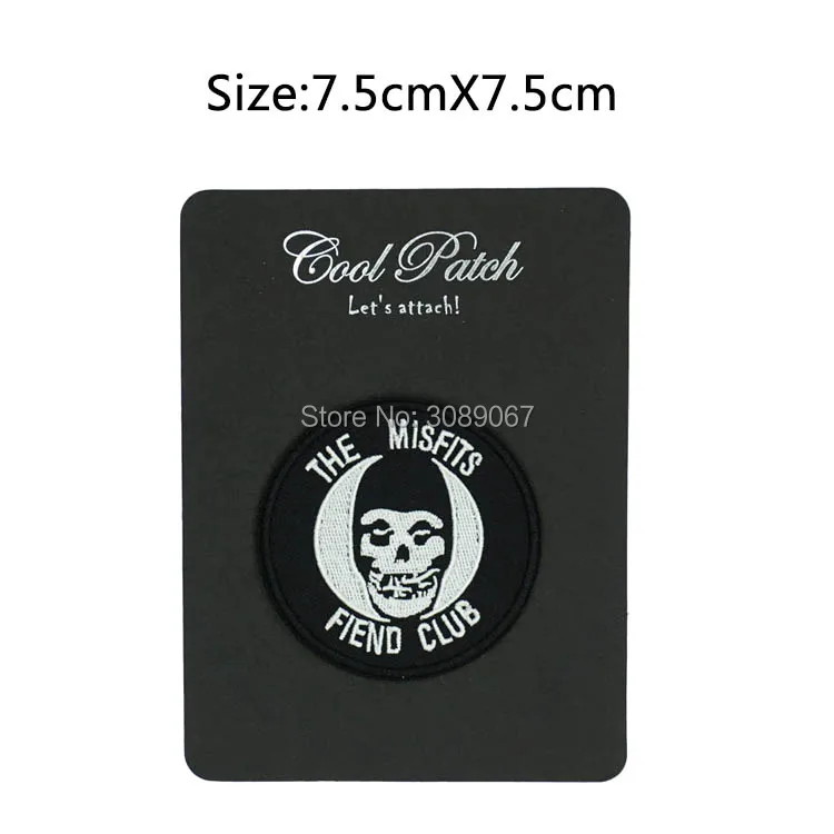 Нашивка The Misfits Fiend Club Danzig 3 дюйма термоклейкая аппликация для футболки переводная