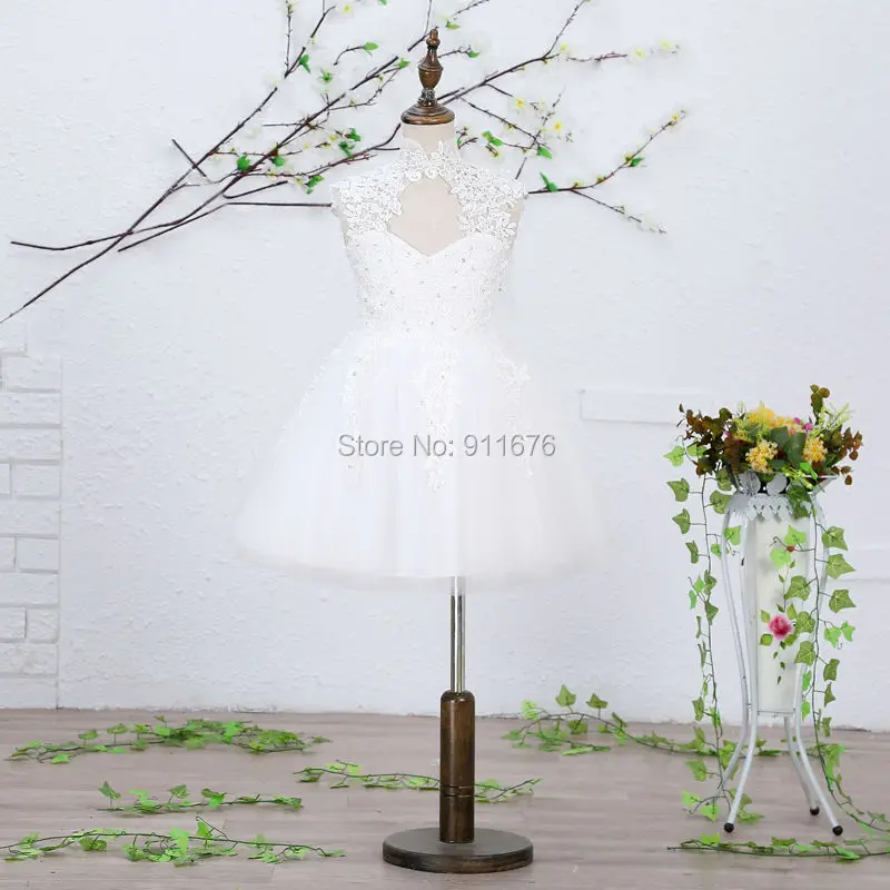 Девушки Без Рукавов Pageant Платья 2017 A-Line Платье Белые Аппликации Из Бисера See Through