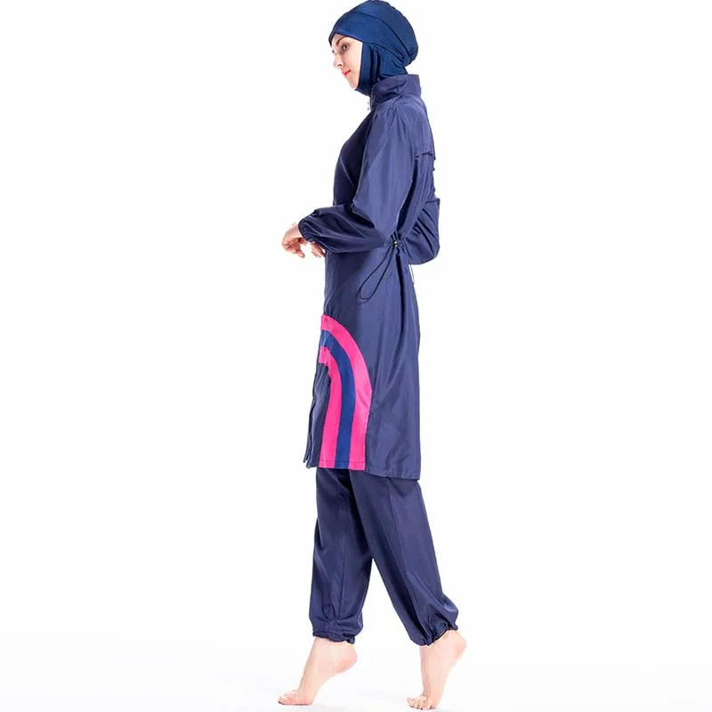 Мусульманская одежда для плавания Burkinis женский скромный лоскутный полный чехол