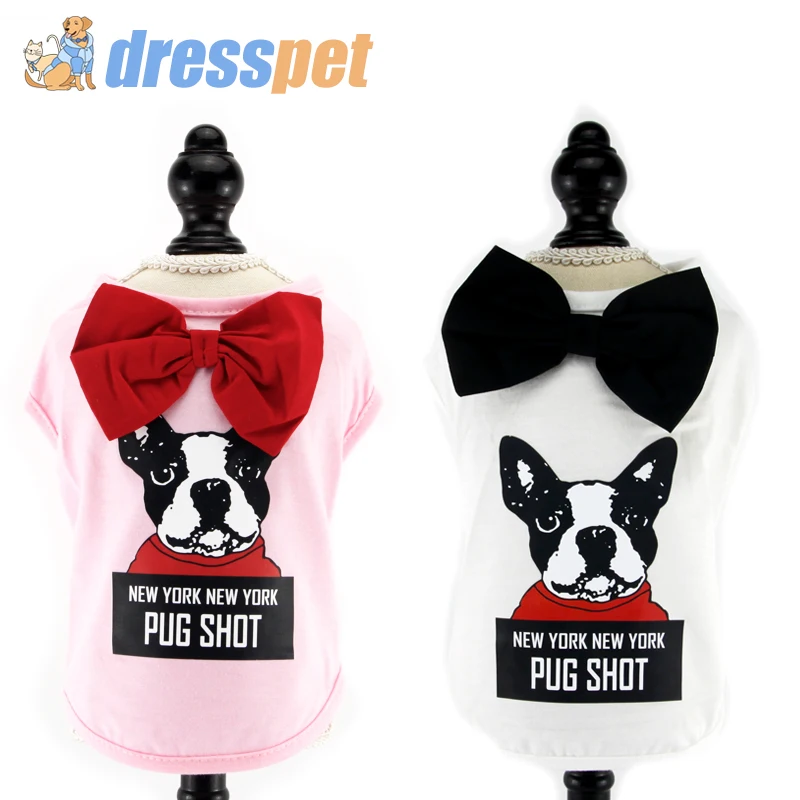 DRESSPET Pet Рубашка с рисунком Собаки Французский бульдог летняя одежда 2019 новых