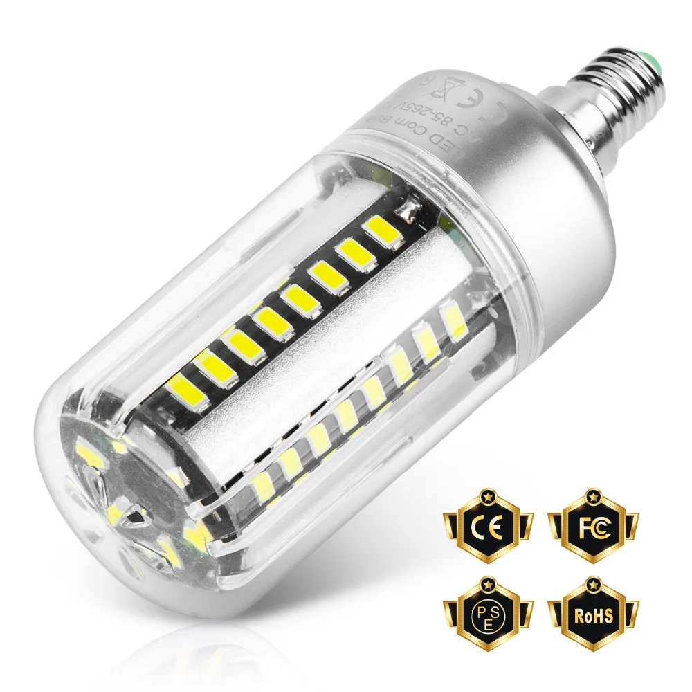 1 шт. E27 светодио дный ламп накаливания 220 В E14 Алюминий кукурузы огни 110 SMD 5736 lÁmparas