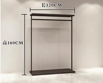 Костюмы магазинный демонстрационный стеллаж для выставки товаров для того, чтобы осуществить мужские и Женская одежда стеллаж для выставки товаров сбоку подвесная полка - Цвет: 120cm