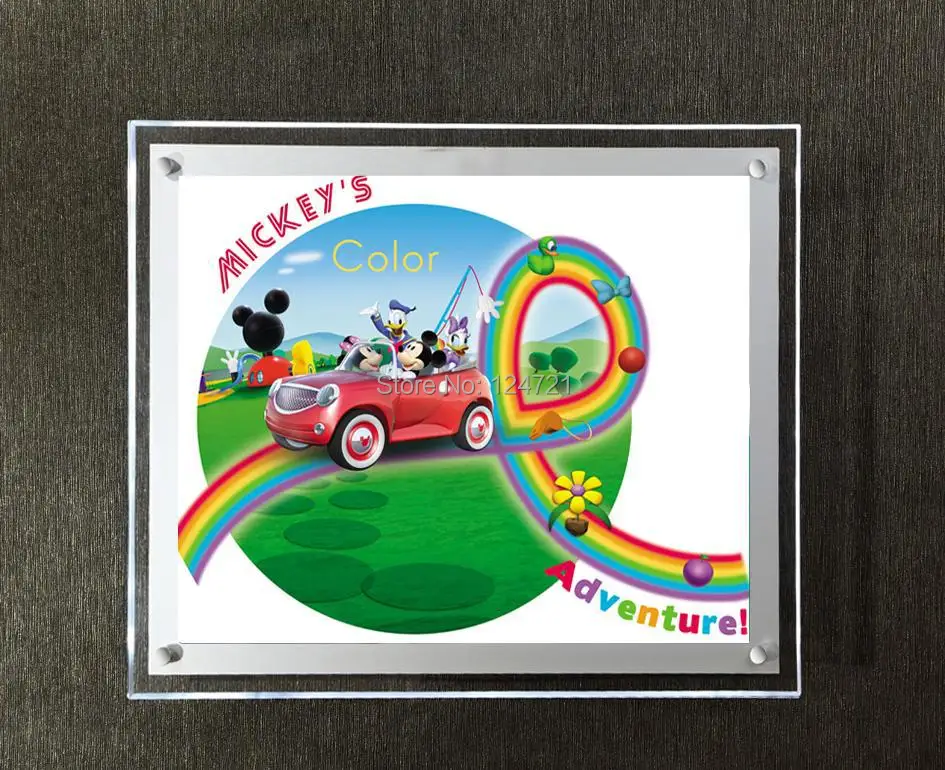 Односторонняя настенная акриловая рамка новая технология высокой яркости 2015