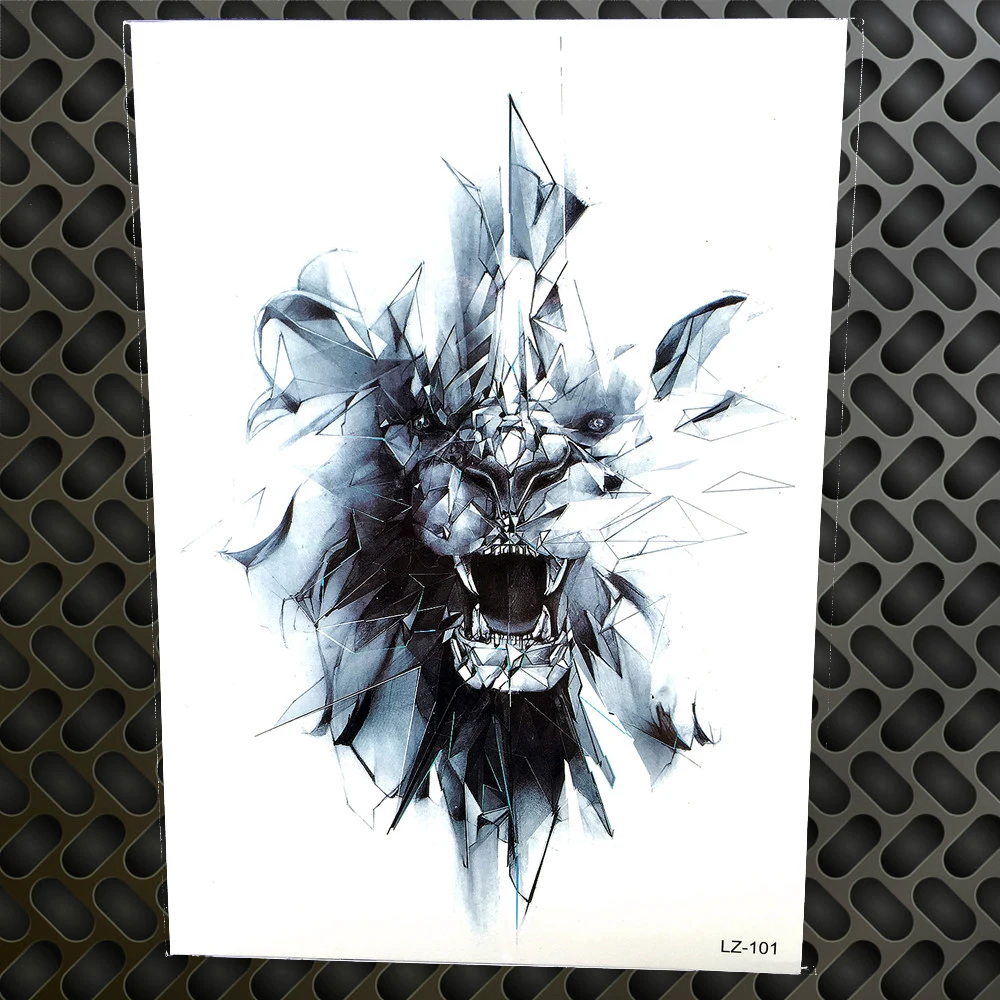 Наклейки в виде льва для мужчин и женщин 21 х15 см|stickers for men|tattoo stickertattoo sticker men |