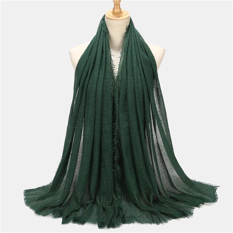 Новый женский одноцветные шали Мягкий Блестящий шарф с алмазным шарфом