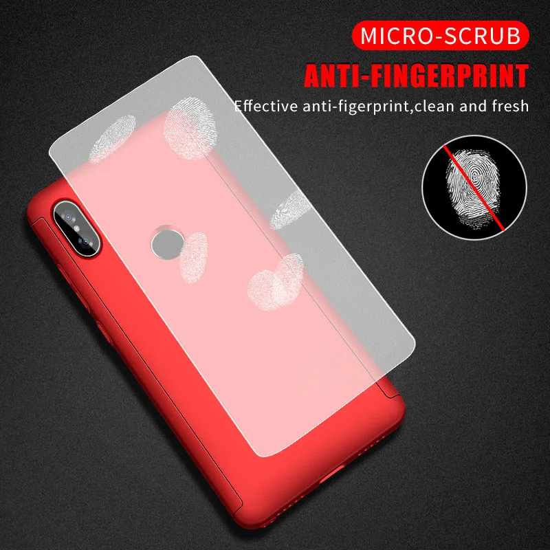 KINBOM 360 Case For Xiaomi Redmi K20 Note 7 5 6 Pro Soft film Hard Cover for 6A 4X Plus Full protection |