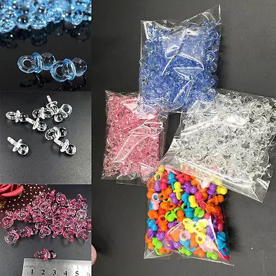 50 шт. розовые синие мини пустышки для девочек вечерние маленьких украшения