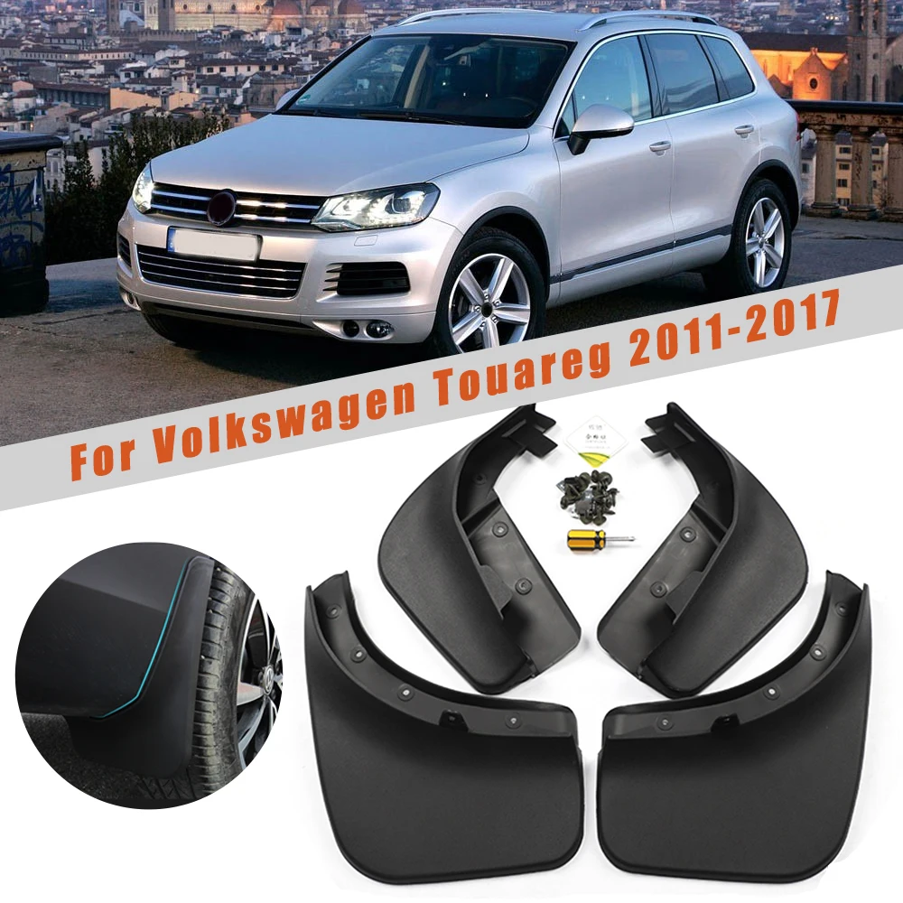 Брызговики для VOLKSWAGEN VW Touareg Mk1 Mk2 2004-2018 защитные отражающие предупреждающие