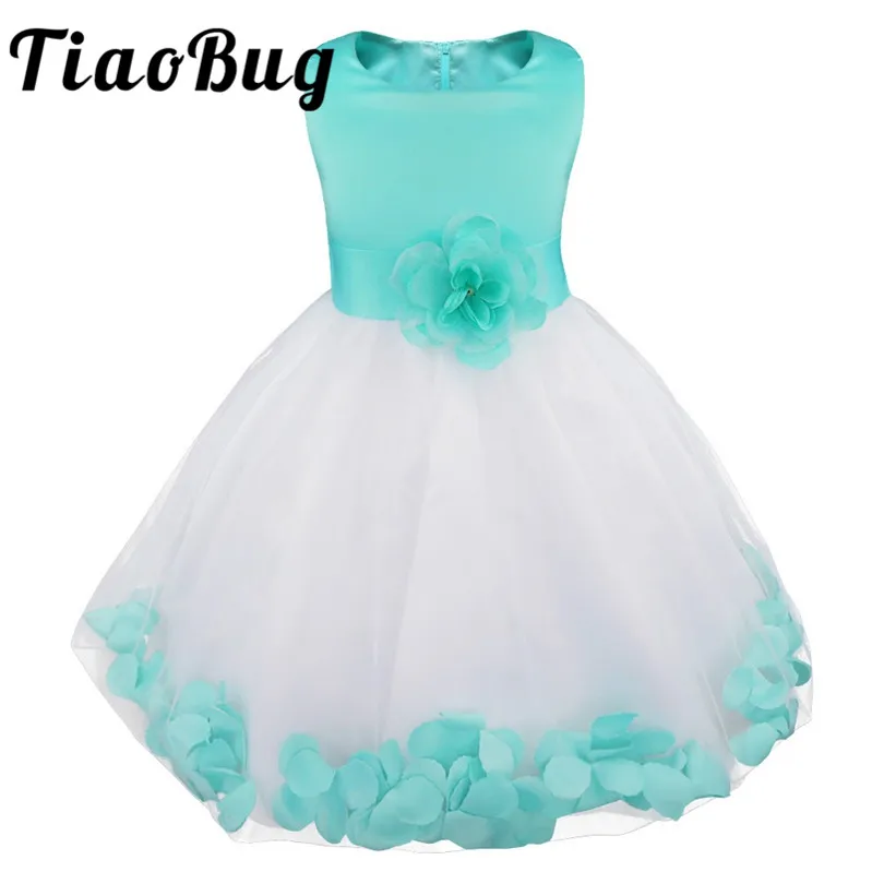 TiaoBug 2020 детское платье принцессы с цветочной пачкой для маленьких девочек одежда