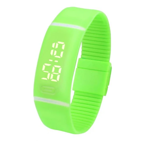 Grass Green Модные силиконовые спортивные часы светодиодный браслет цифровые часы повседневные мужские часы Военные Relogio Masculino Montre Homme - Цвет: Grass Green