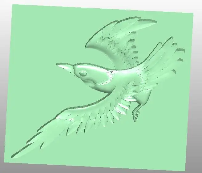 Bird 3D file in STL format relief for cnc router carving artcam