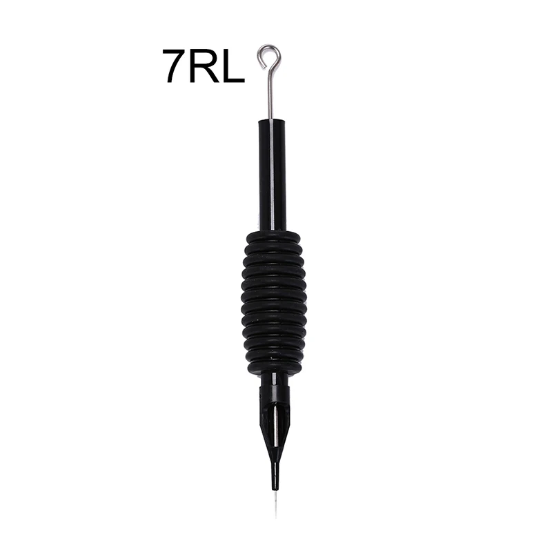 Ручка татуировки с медицинской стальной иглой 19 мм круглый вкладыш 1RL 3RL 5RL 7RL 9RL 11RL 13RL 15RL черные одноразовые иглы татуировки 1 шт