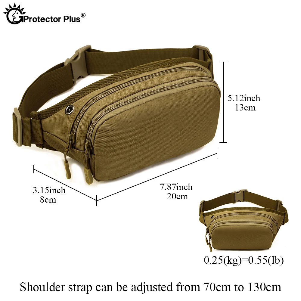 PROTECTOR PLUS Tactical Men Sports 5.7 inches Phone Waist Bag Military Combat Outdoor Small Crossbody 900D Nylon Running Riding | Спорт и
