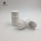 50 +, защита от ультрафиолета, 2 комплекта 60cc HDPE круглая пустая фармацевтическая таблетка контейнер с крышками для фармацевтической упаковки, пластик капсула бутылка
