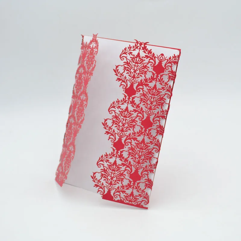 Оптовая продажа свадебные открытки лазерная резка роскошные приглашения