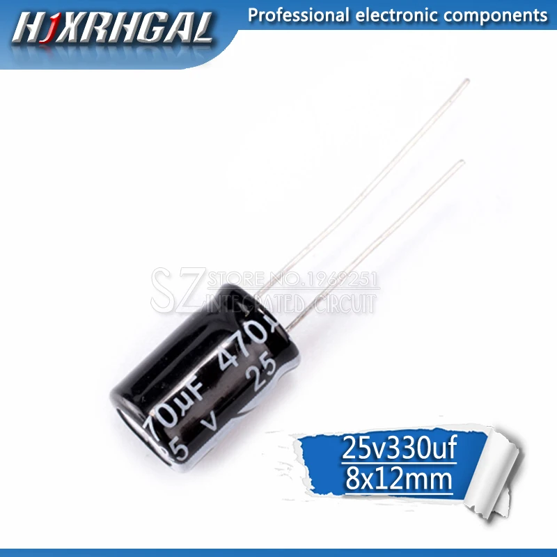 

1 шт., высококачественный электролитический конденсатор 25V470UF 8х12 мм 470 мкФ 25В 8х12, hjxrhgal