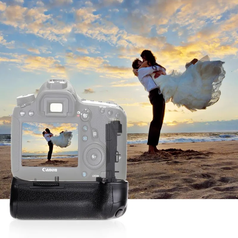 Держатель аккумуляторной батареи Travor для камеры Canon 6D DSLR сменный BG E13 + 2