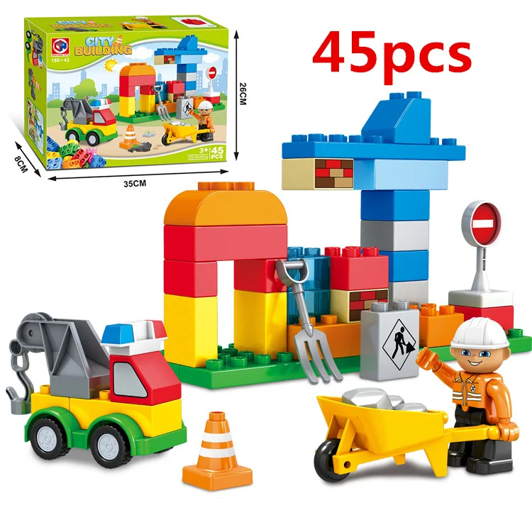 Duplo строительные блоки игрушки городской автобус скорая помощь модель
