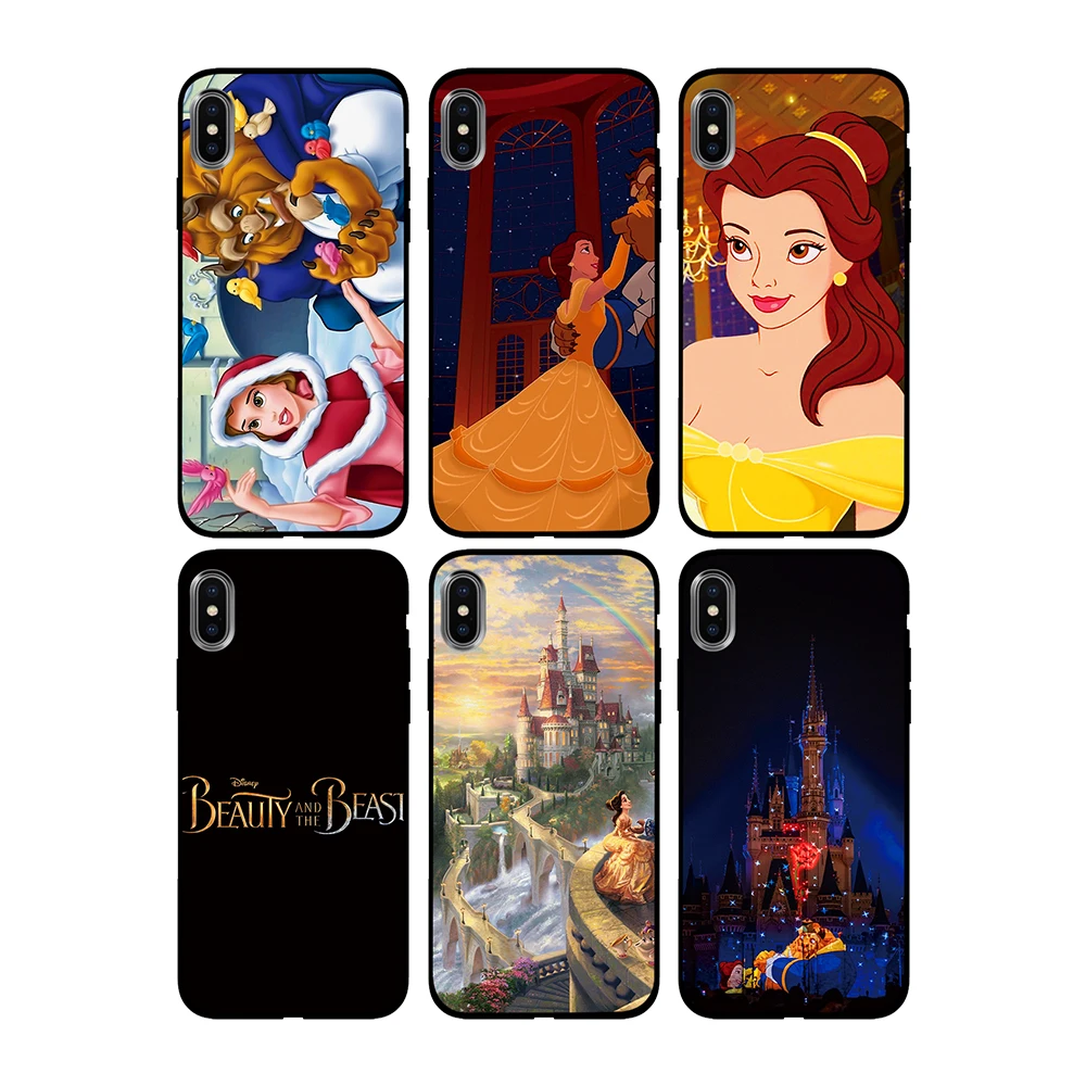 Чехол Beauty And The Beast из мягкого TPU для Apple iPhone 6 6S 7 8 Plus 5 5S SE X XS MAX XR из силикона.
