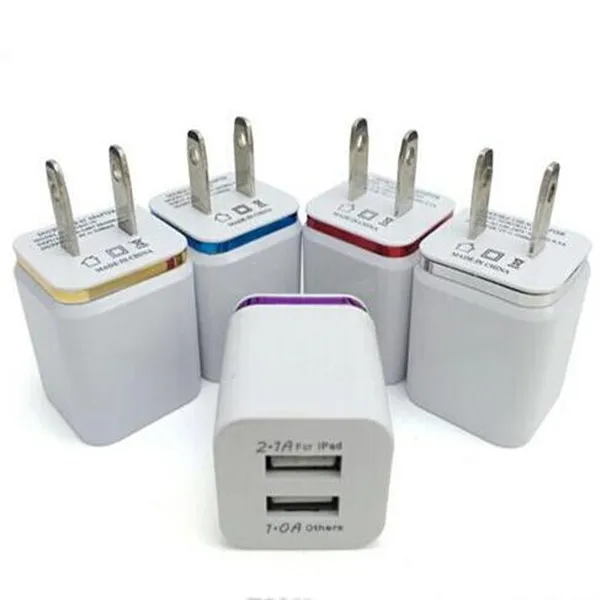 Winangelove 1000 шт./лот Металл 2.1A + 1A двойной usb порты Ac домашнее настенное зарядное
