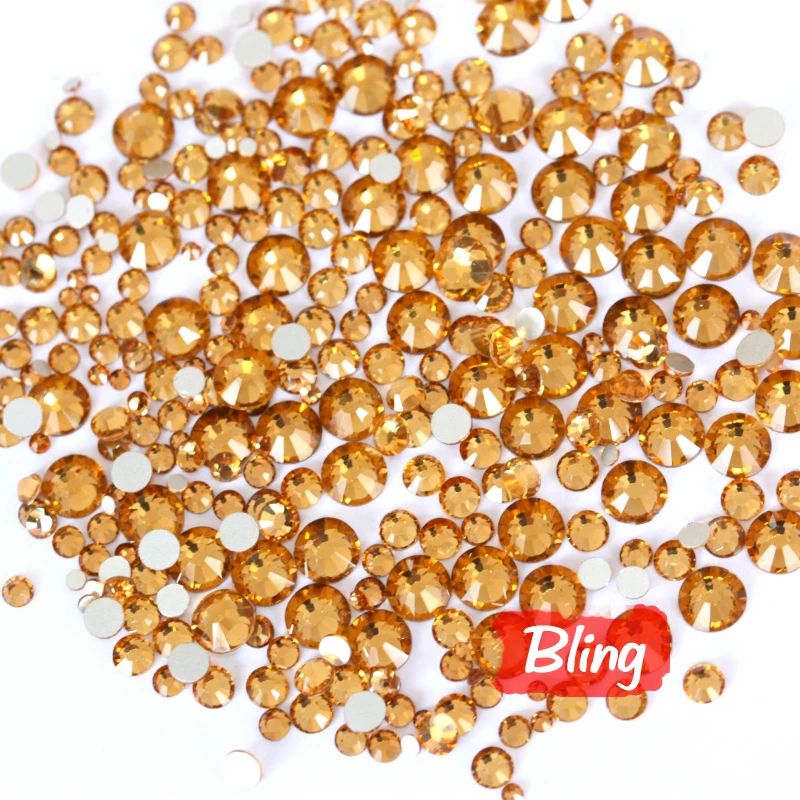 

1000pcs Mix Sizes Mulit Color Clear Crystal Nail Rhinestones Decoration Non Hotfix Rhinestone Glue on Stones Nail Art H0073