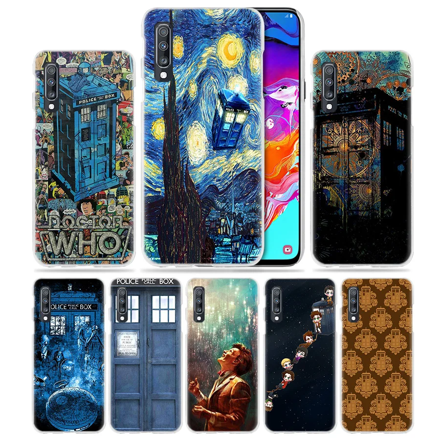 Box Доктор Кто чехол для samsung Galaxy A50 A70 A20e A40 A30 A20 A10 A8 A6 плюс A9 A7 Прозрачный жесткий чехол из ПК для телефона Ван Гог, Лидер продаж