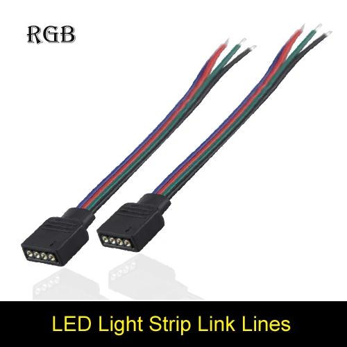 50 шт. RGB 4 контактный гнездовой разъем 10 мм без кабеля для пайки печатная плата