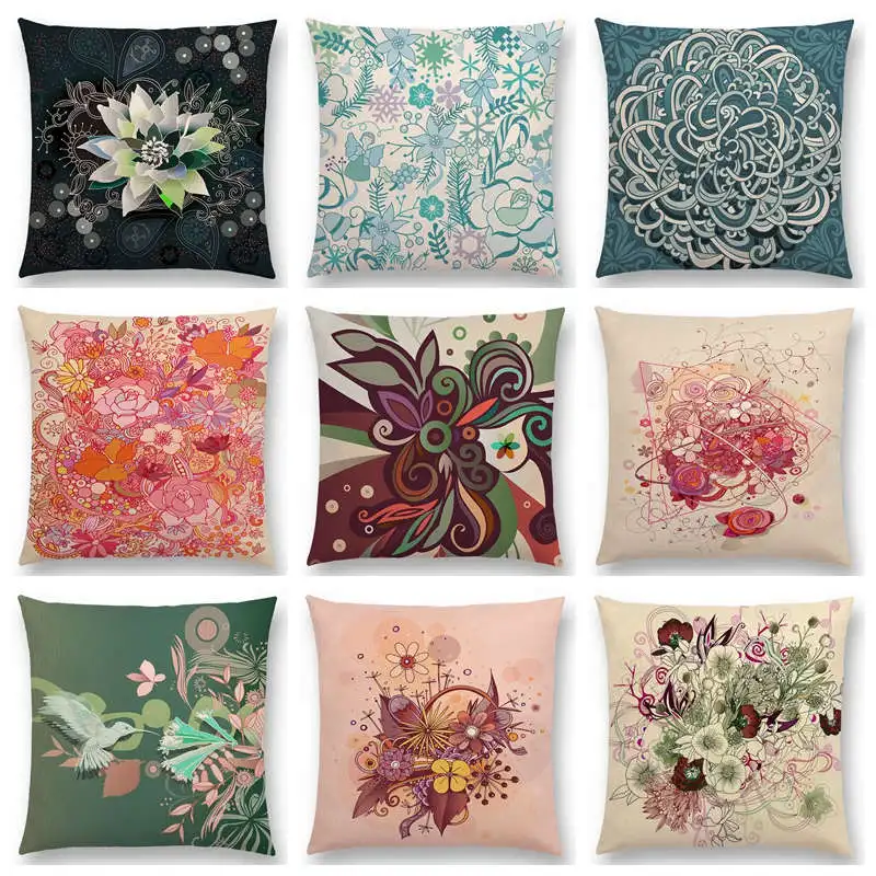 Подушка для дивана цветная с цветами|throw pillows|sofa throw pillowscushion sofa |