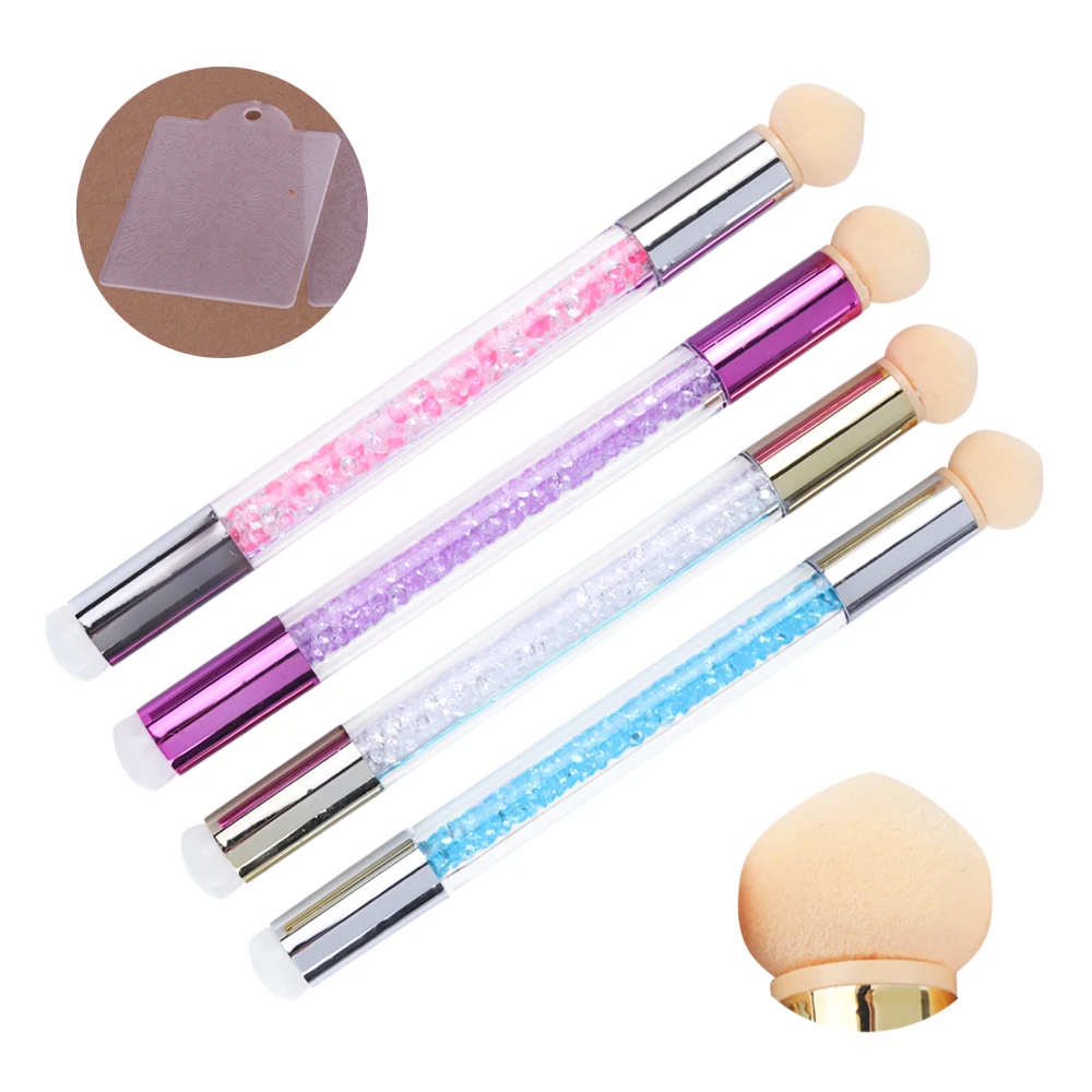 Сменная губчатая головка для дизайна ногтей щетки полировки набор стемпинга