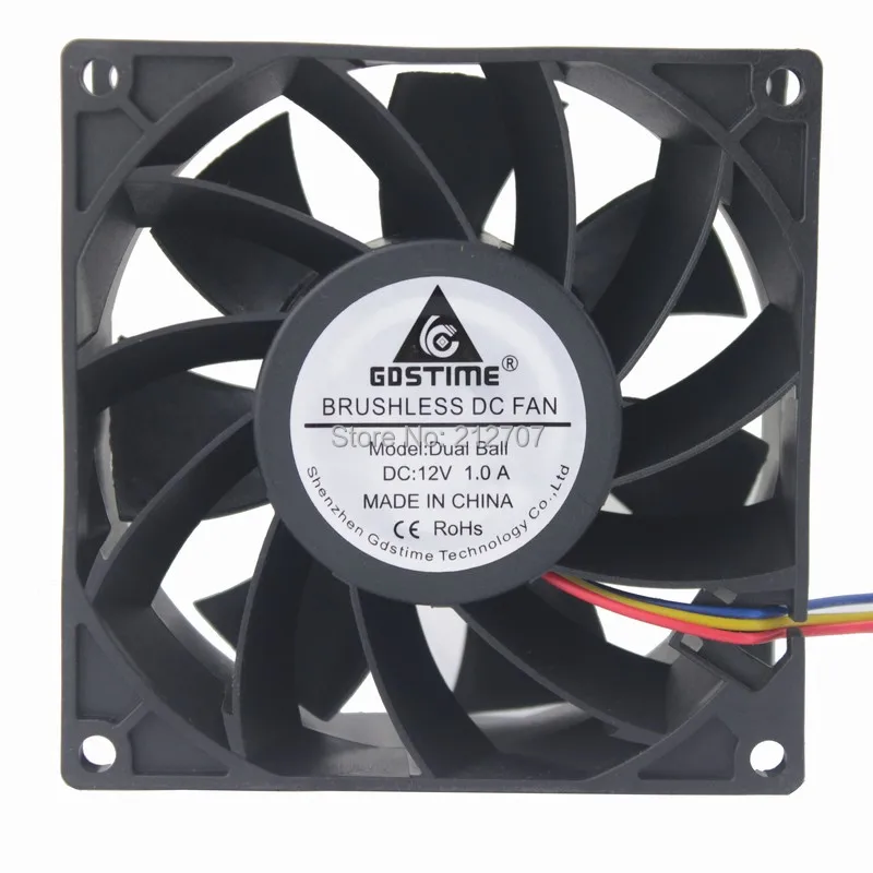 Gdstime DC 12V шариковый подшипник 92x92x38 мм FG PWM 4Pin кулер 92 чехол осевой промышленный