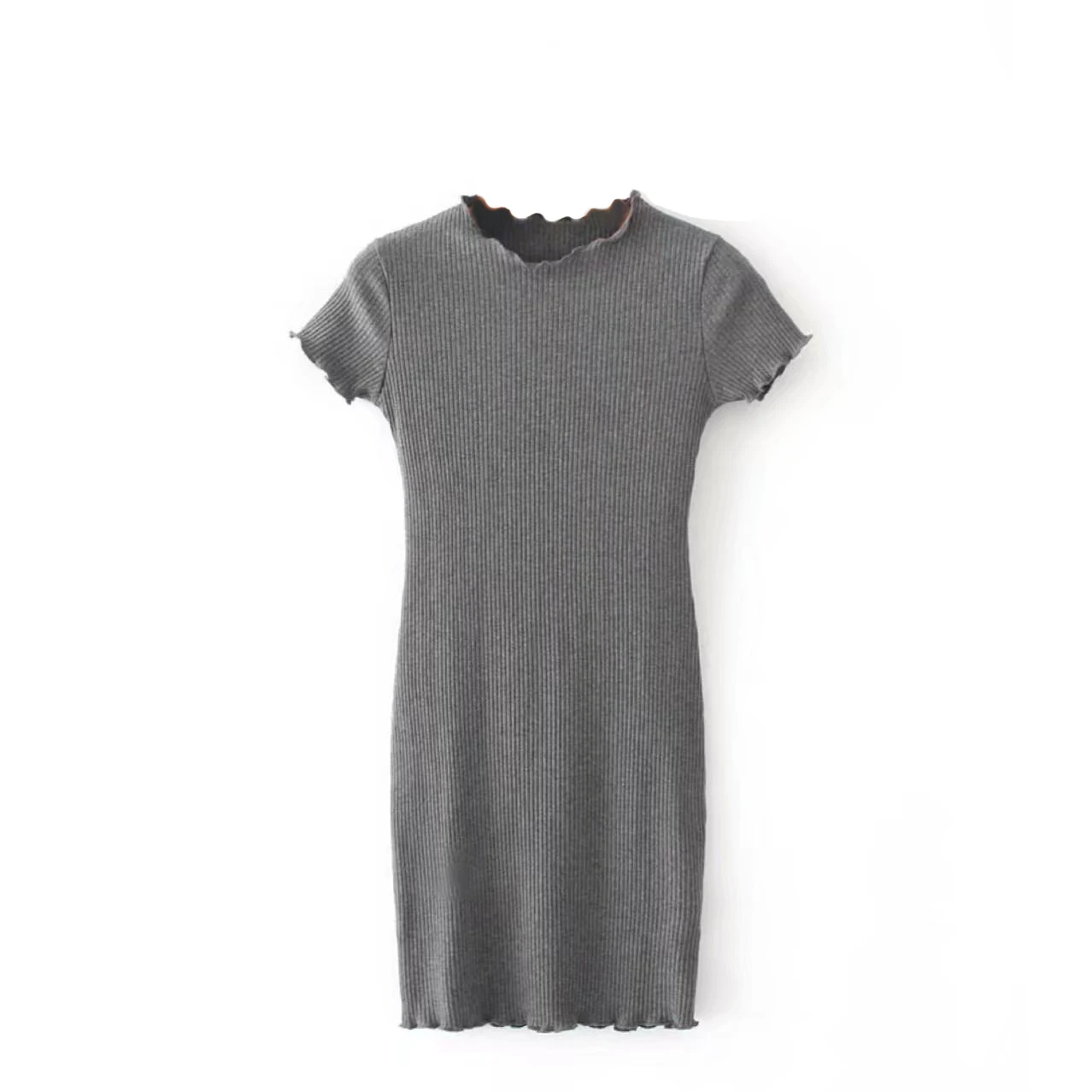 Платье Карандаш эластичное Плиссированное с низом однотонное из хлопка резьбой