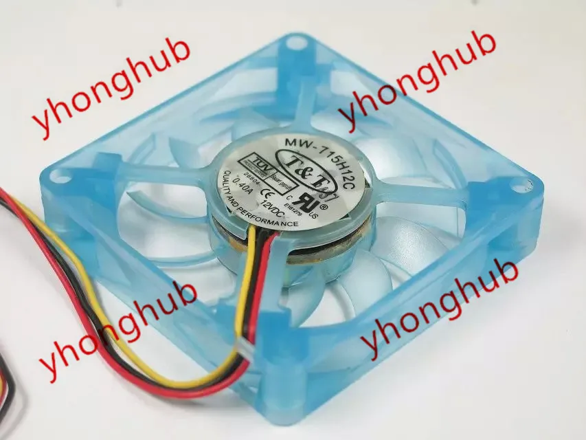 MW 715H12C DC 12V 0.40A 3 жильный 70x70x15 мм Сервер вентилятор охлаждения|square fan|server fandc fan 12v |