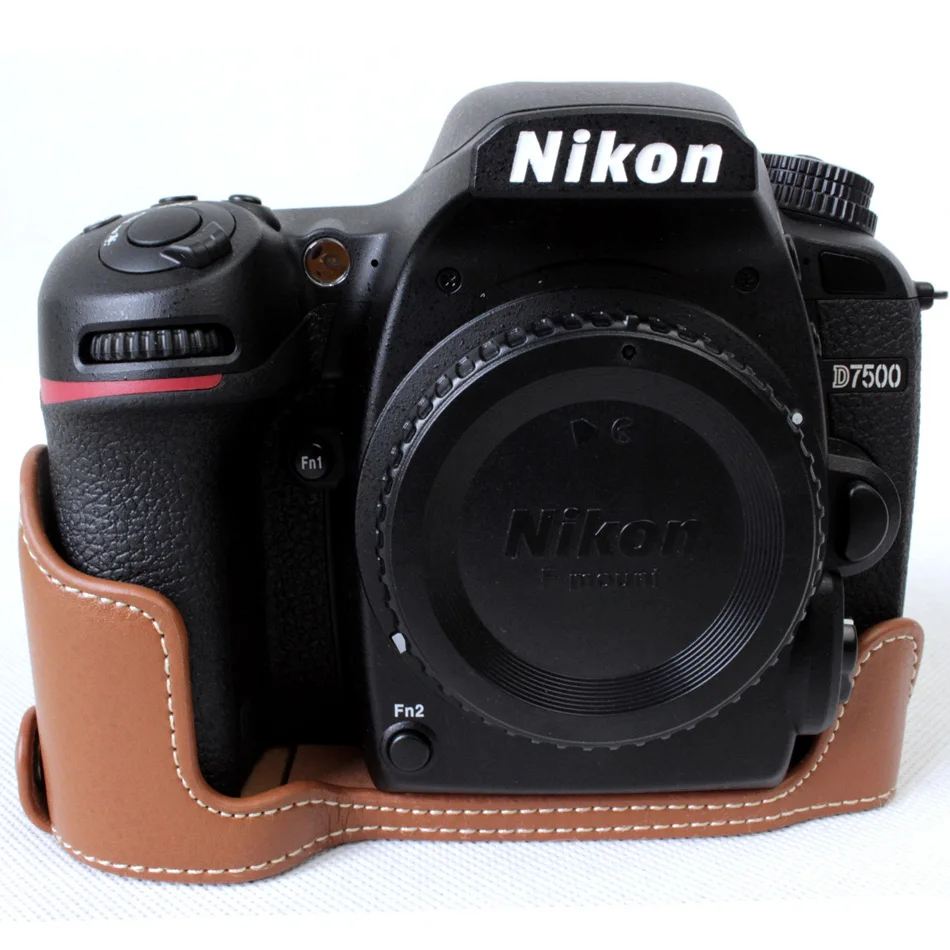 Высококачественный чехол из натуральной кожи с полукорпусом для камеры Nikon d7500