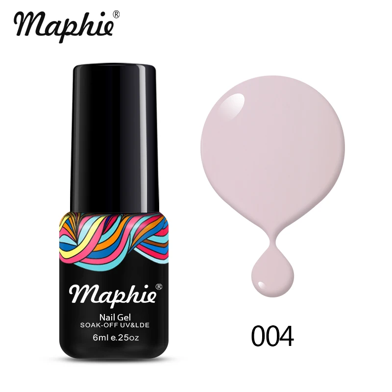 Maphie замачиваемый УФ-гель для ногтей светодиодный Гель-лак для ногтей серебряный блеск светодиодный Гель-лак для ногтей 6 мл Лак - Цвет: 004