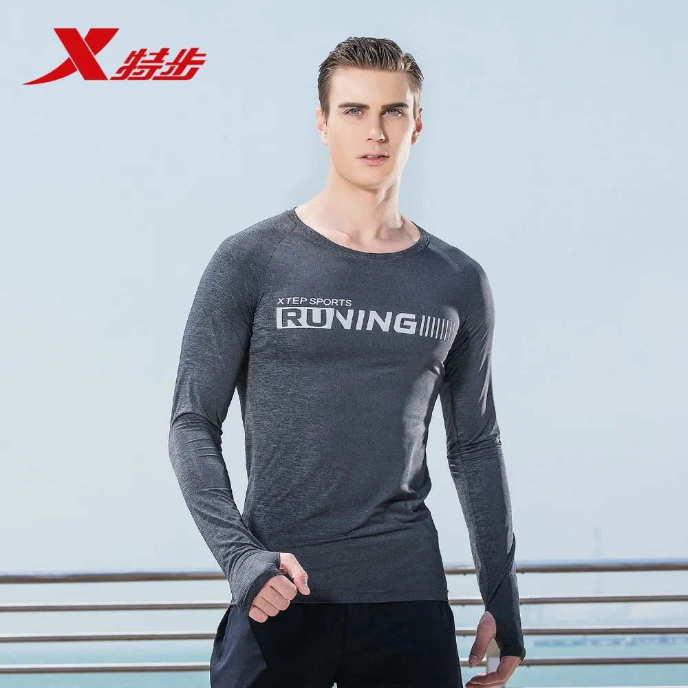 882129039119 Xtep sportswear men's long-sleeved head T-shirt autumn new comfortable lightweight comprehensive training sport | Спорт и
